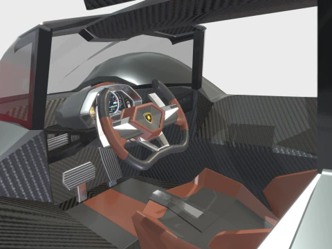 Hypercar Terzo Millennio 2021 Low-poly 3D Model