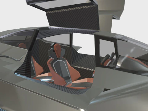 Hypercar Terzo Millennio 2021 Low-poly 3D Model