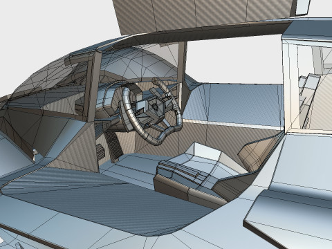Hypercar Terzo Millennio 2021 Low-poly Modello 3D
