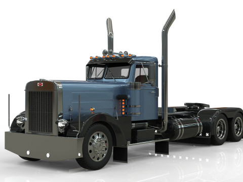Peterbilt 351 LW 1967 Truck midpoly 3D 모델