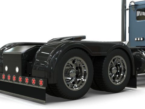 Peterbilt 351 LW 1967 Truck midpoly Modelo 3D