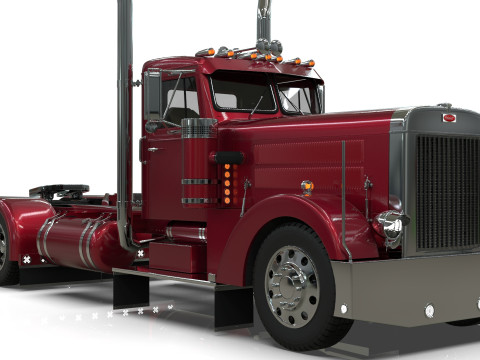 Peterbilt 351 LW 1967 Truck midpoly Modelo 3D