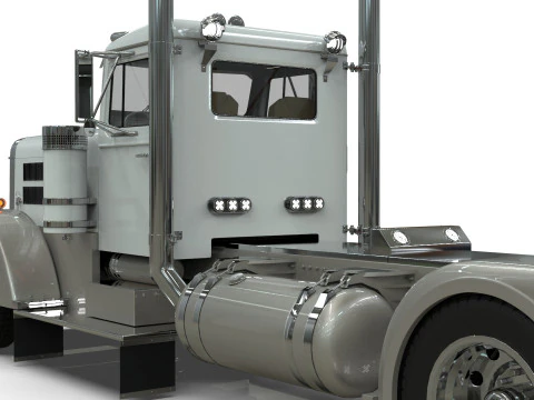 Peterbilt 351 LW 1967 Truck midpoly 3D Model