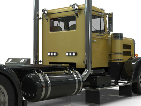 Peterbilt 351 LW 1967 Truck midpoly Modelo 3D