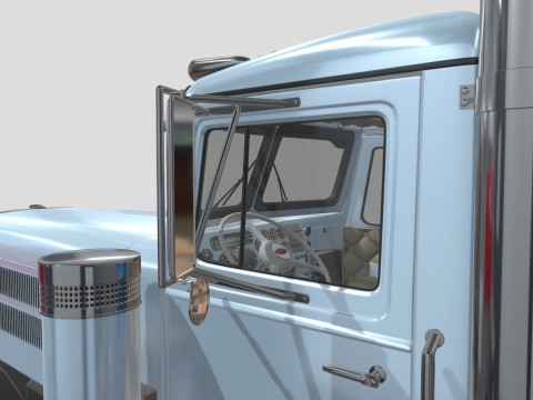 Peterbilt 351 LW 1967 Truck midpoly Modelo 3D