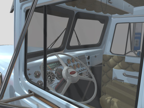 Peterbilt 351 LW 1967 Truck midpoly Modelo 3D