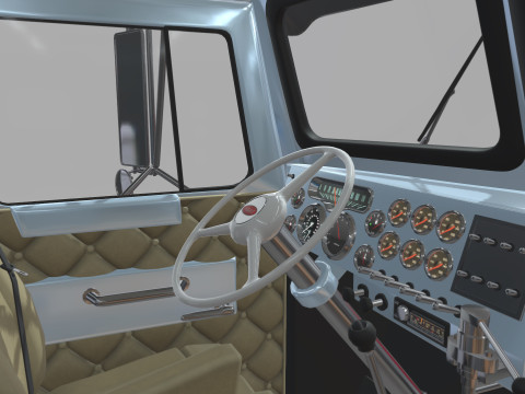 Peterbilt 351 LW 1967 Truck midpoly Modelo 3D