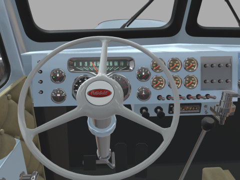 Peterbilt 351 LW 1967 Truck midpoly Modelo 3D