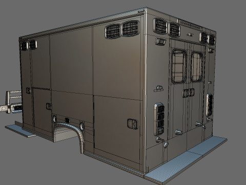 Ambulance Equipment For 350 Truck 3D Модель