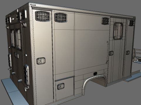 Ambulance Equipment For 350 Truck 3D Модель