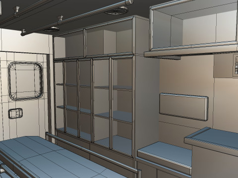 Ambulance Equipment For 350 Truck 3D Модель