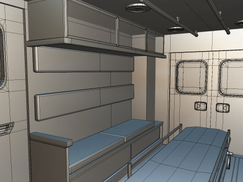Ambulance Equipment For 350 Truck 3D Модель