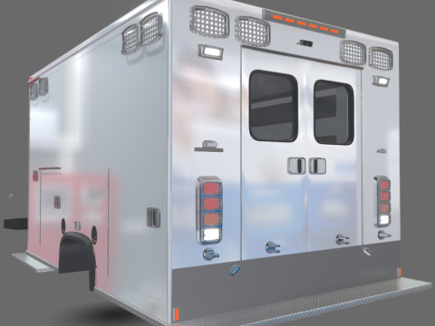 Ambulance Equipment For 350 Truck 3D Модель