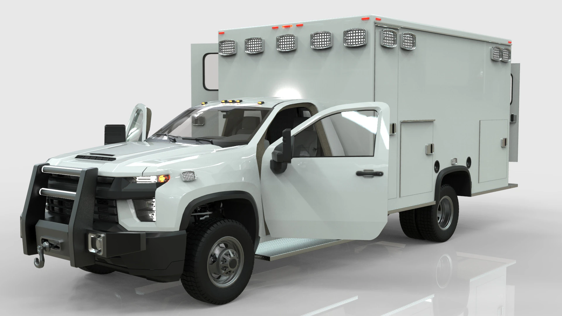 Silverado 2021 Ambulance 3D Model .c4d .max .obj .3ds .fbx .stl .blend