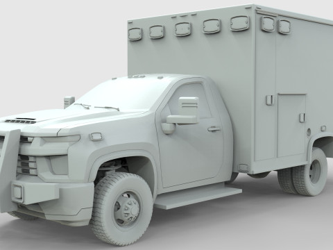 Silverado 2021 Ambulance Model 3D