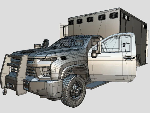 Silverado 2021 Ambulance 3D Model