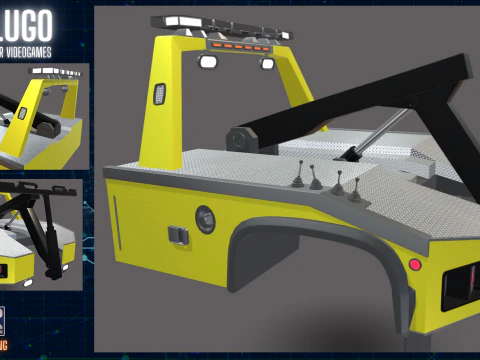 350トラック用レッカー牽引装置 3Dモデル