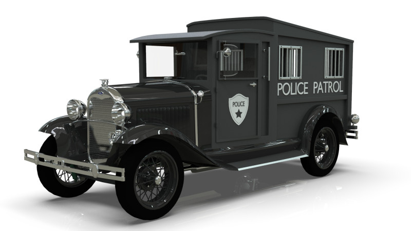 Police Patrol model AA 1930 3D Modell .c4d .max .obj .3ds .fbx .stl .blend