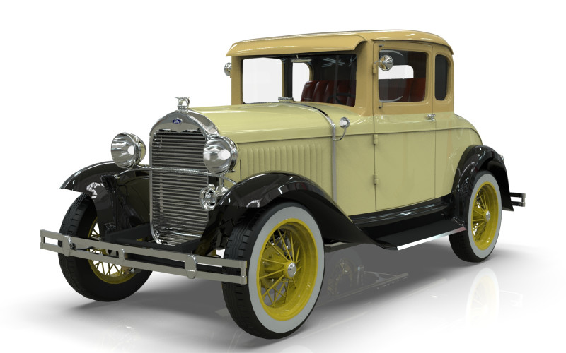 Model A Coupe 1930 3D 모델 .c4d .max .obj .3ds .fbx .stl .blend