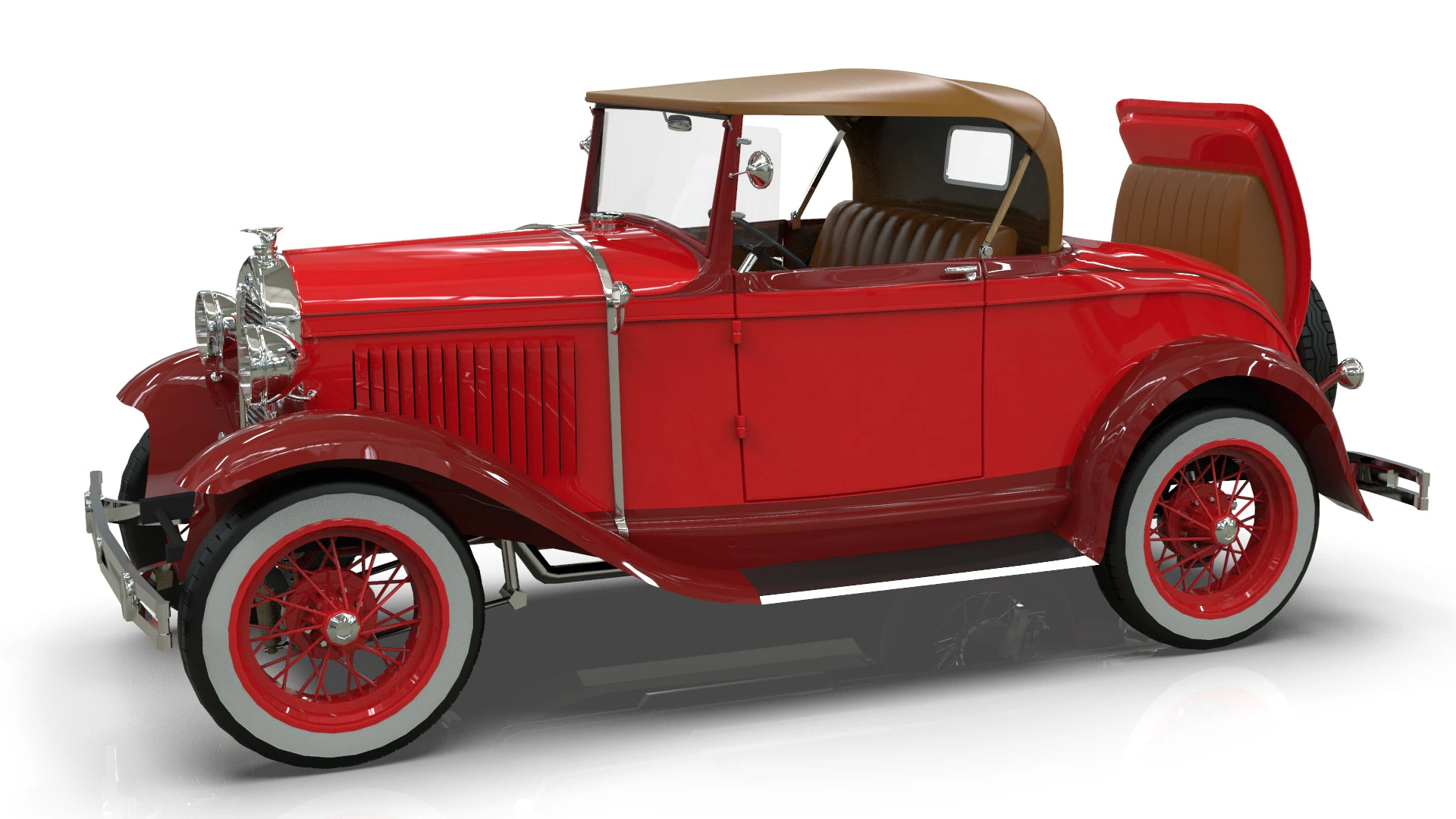 Model A Roadster 1930 3D Model .c4d .max .obj .3ds .fbx .stl .blend 