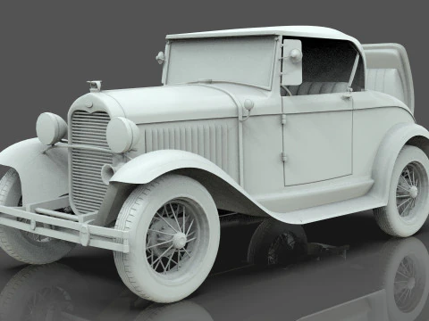 Model A Roadster 1930 3D Model