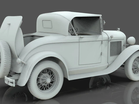Model A Roadster 1930 3D Model