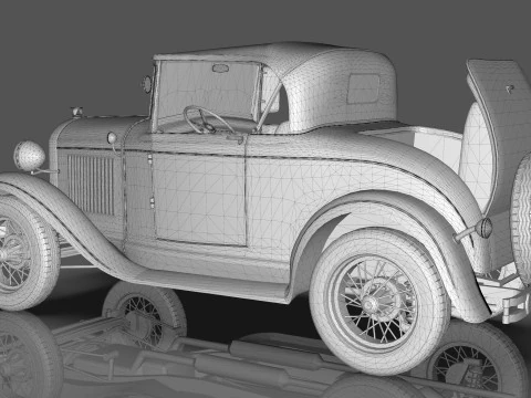 Model A Roadster 1930 3D Model