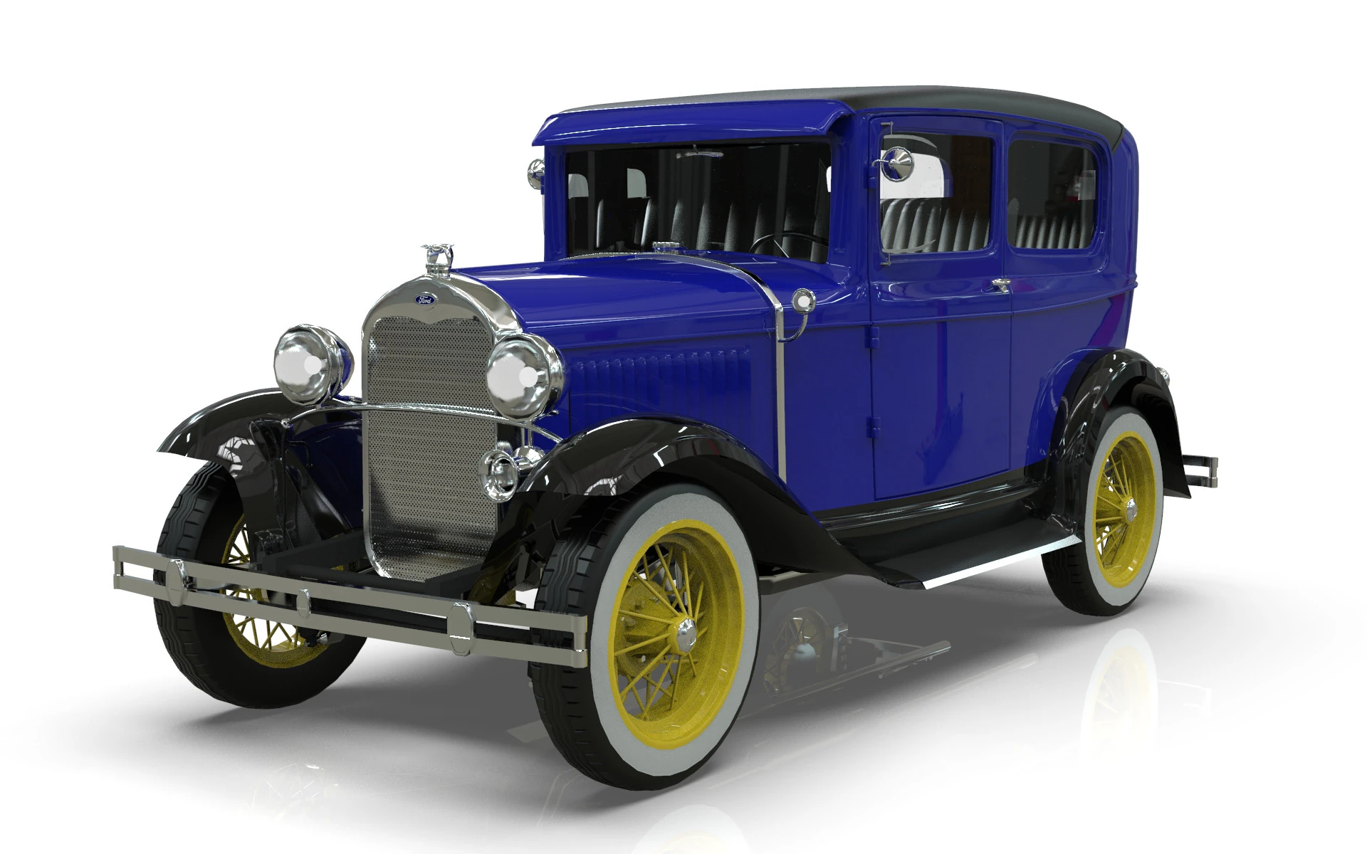 Model A Tudor 1930 3D Model .c4d .max .obj .3ds .fbx .stl .blend