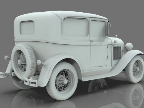 Model A Tudor 1930 3D Model