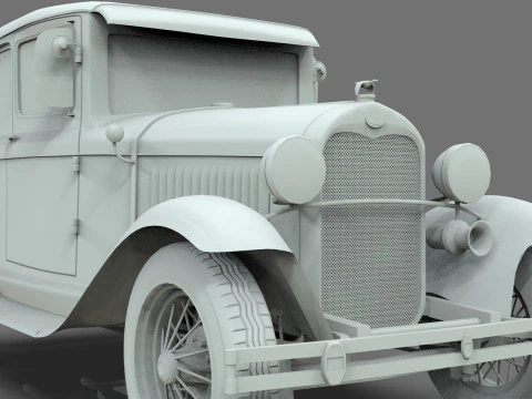 Model A Tudor 1930 3D Model