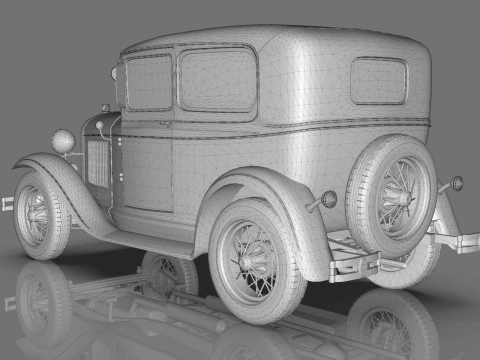Model A Tudor 1930 3D Model