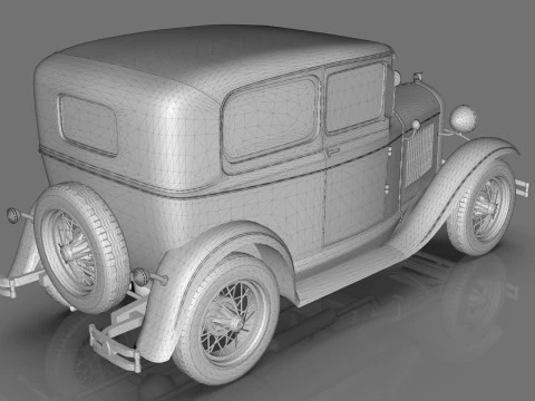 Model A Tudor 1930 3D Model