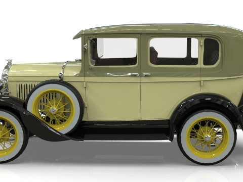Model A Sedan 4 Doors 1930 3D Модель