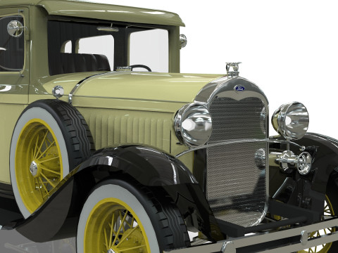 Model A Sedan 4 Doors 1930 3D Модель