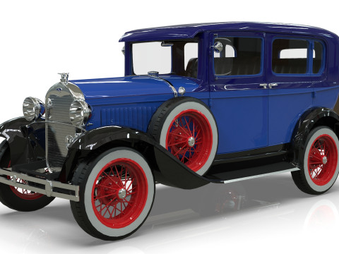 Model A Sedan 4 Doors 1930 3D Модель