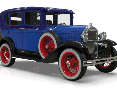Model A Sedan 4 Doors 1930 3D Модель