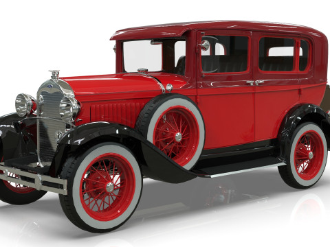 Model A Sedan 4 Doors 1930 3D Модель