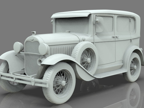 Model A Sedan 4 Doors 1930 3D Модель