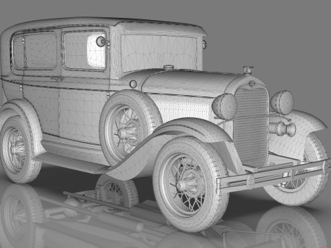 Model A Sedan 4 Doors 1930 3D Модель