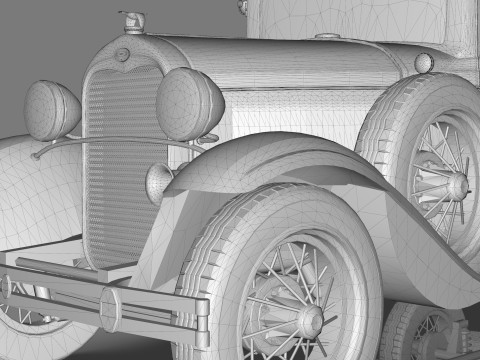 Model A Sedan 4 Doors 1930 3D Модель