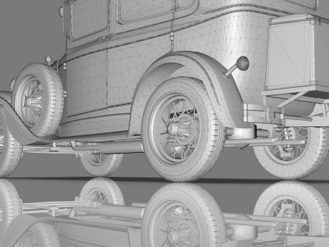 Model A Sedan 4 Doors 1930 3D Модель