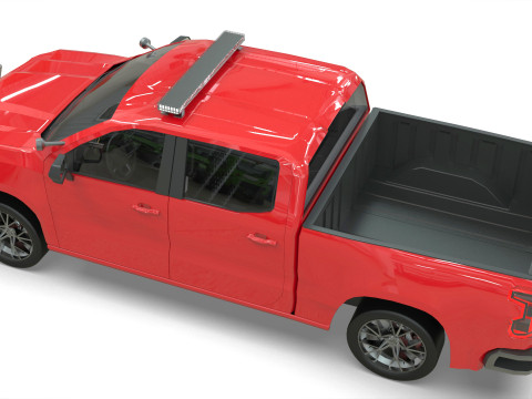 Silverado 2020 police pickup lowpoly concept Modèle 3D