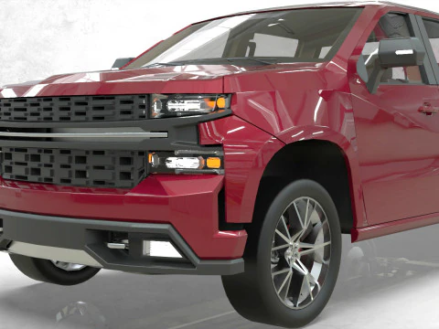Chevy Silverado 2020 concept Low-poly 3D Model