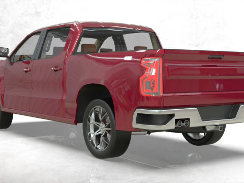 Chevy Silverado 2020 concept Low-poly 3D Model