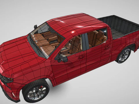 Chevy Silverado 2020 concept Low-poly 3D Model