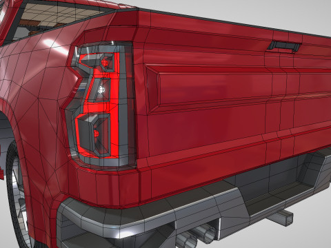 Chevy Silverado 2020 concept Low-poly 3Dモデル