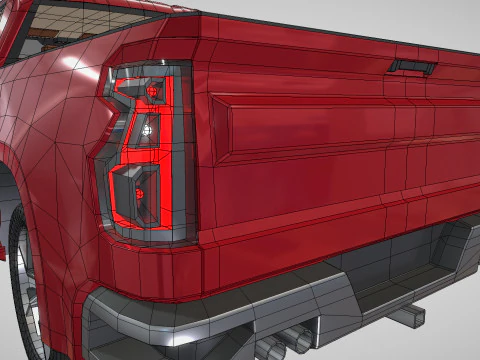 Chevy Silverado 2020 concept Low-poly 3D Model