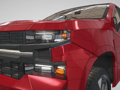 Chevy Silverado 2020 concept Low-poly 3D Model