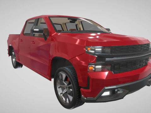 Chevy Silverado 2020 concept Low-poly 3D Model