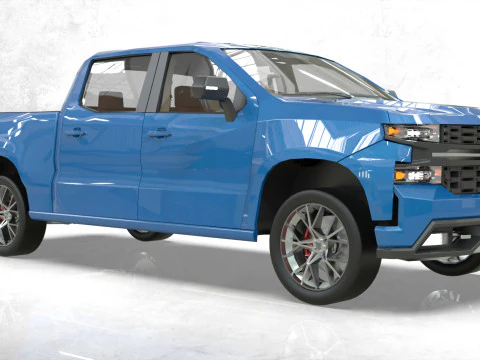 Chevy Silverado 2020 concept Low-poly 3D Model